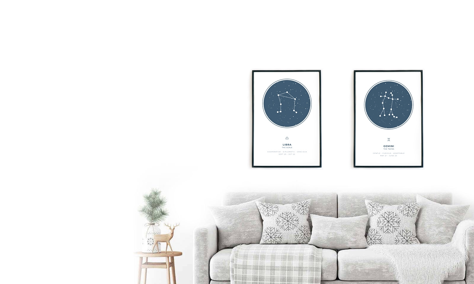 Living room with star map by Twinkle in Time®